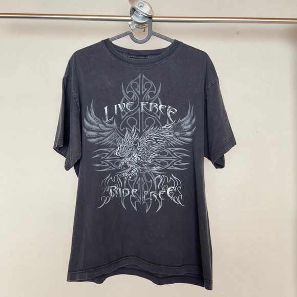 Vintage Live Free Ride Free Tshirt - Picture 1 of 14